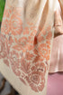 Coral Blossom | Embroidered Wool Silk Stole