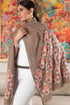 Lotus Amber Shadow | Embroidered Wool Silk Stole
