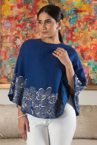 Floweret Embroidered Poncho