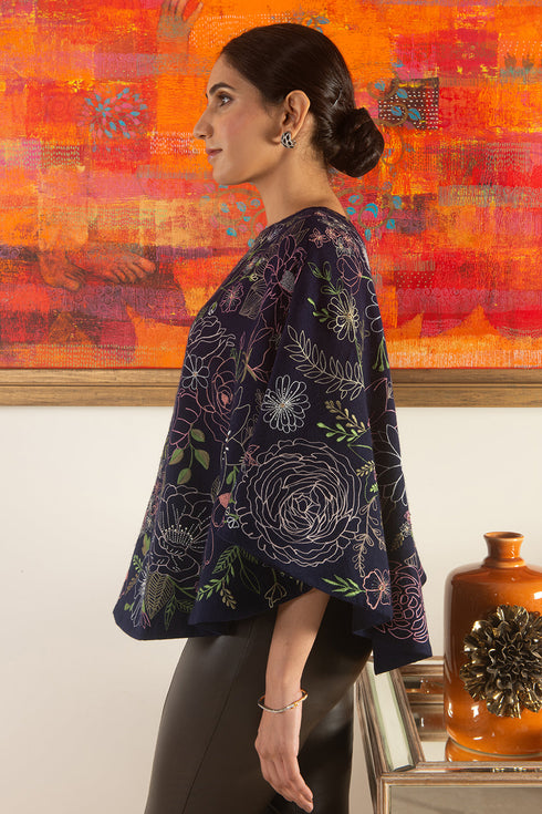 Floral Grandeur Poncho