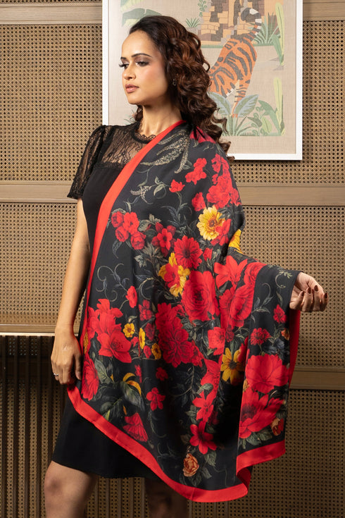 Kyoto Rouge | Pure Silk Twill Scarf