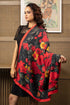 Kyoto Rouge | Pure Silk Twill Scarf with Handmade Rakhi