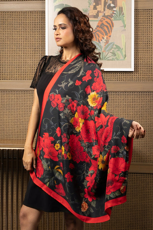 Kyoto Rouge | Pure Silk Twill Scarf