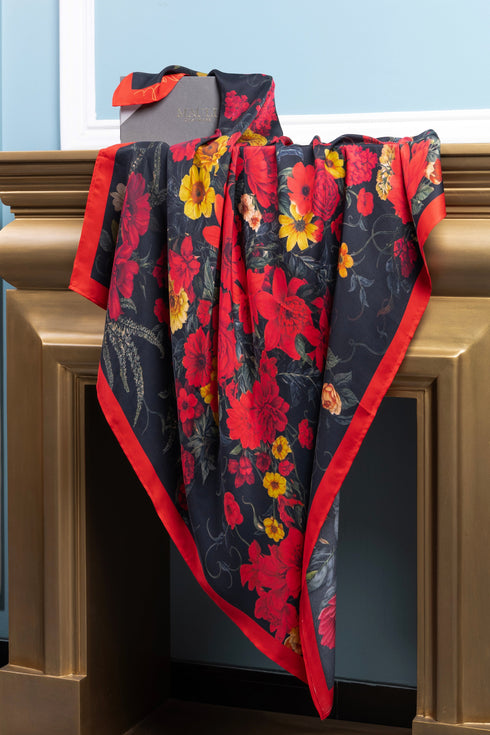 Kyoto Rouge | Pure Silk Twill Scarf