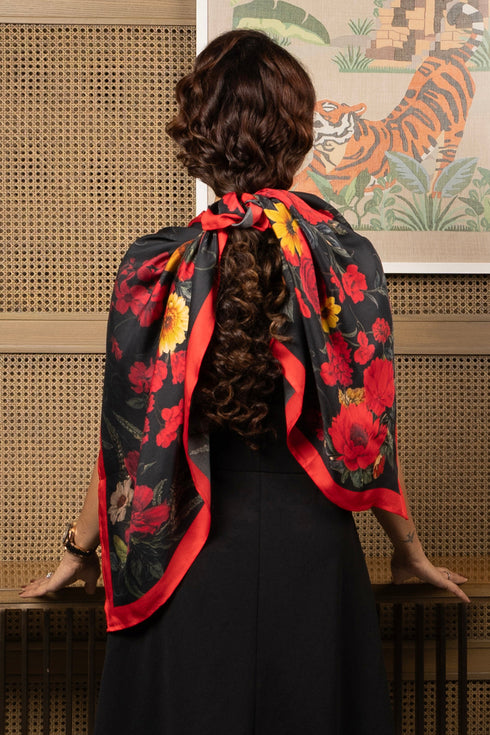 Kyoto Rouge | Pure Silk Twill Scarf