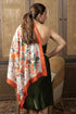 Cafe-De-Paris | Pure Silk Twill Scarf with a Handmade Rakhi
