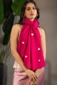 Valentina | Embroidered Wool Silk Stole