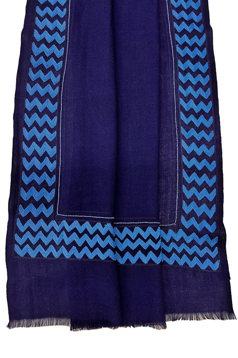 The Insignia | Embroidered Wool Silk Stole