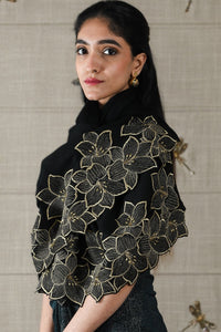 Gulnaar | Embroidered Wool Silk Stole