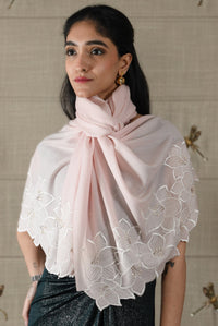 Gulnaar | Embroidered Wool Silk Stole