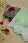 Vintage Leaf | Embroidered Stole with Handmade Lumba Rakhi