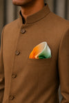 Tiranga Bloom | Pure Silk Pocket Square