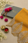 Vintage Leaf | Embroidered Stole with Handmade Lumba Rakhi