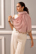 Dancing Crystal Petals | Embroidered Wool Silk Stole