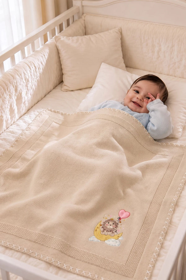 Baby Simba & the Moon Ride | Personalized Baby Blanket