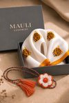 Roar Royale | Pure Silk Pocket Square with a Handmade Rakhi