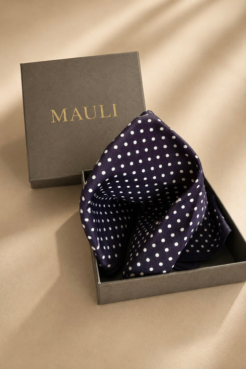 Aristocrat Dot | Pure Silk Pocket Square
