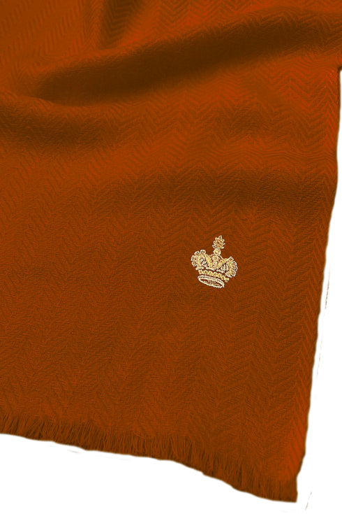 The Crown Herringbone Cashmere Personalized Muffler
