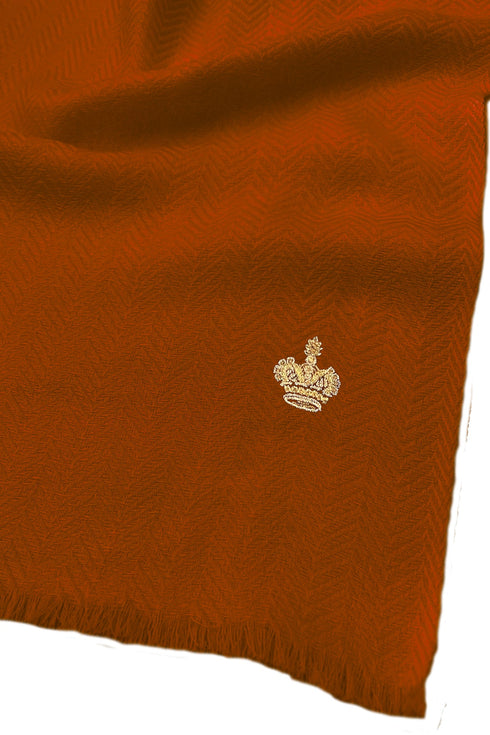 The Crown Herringbone Cashmere Personalized Muffler