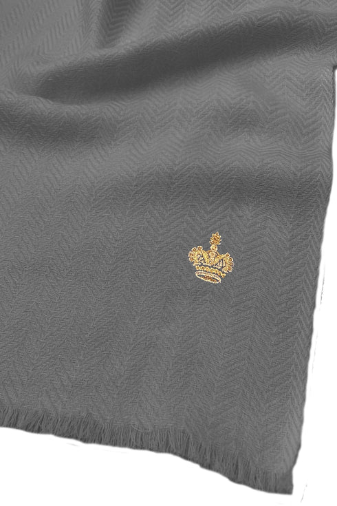 The Crown Herringbone Cashmere Personalized Muffler