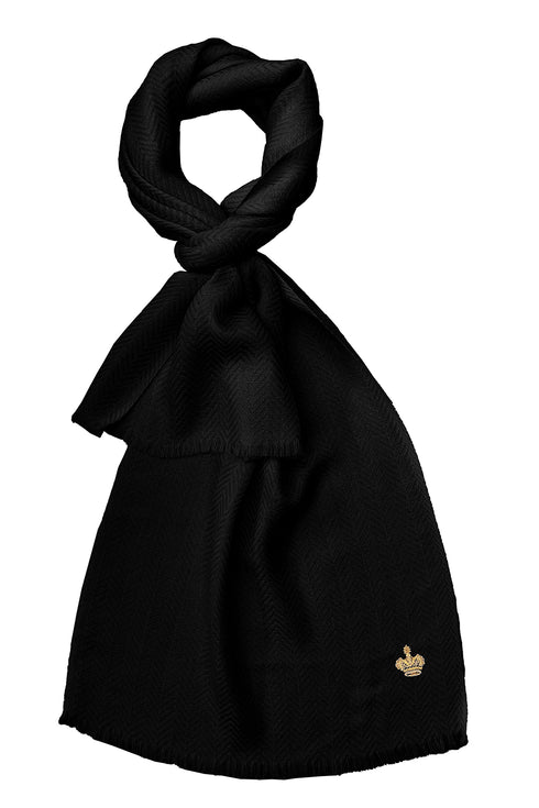 The Crown Herringbone Cashmere Personalized Muffler