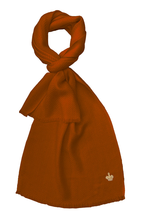 The Crown Herringbone Cashmere Personalized Muffler