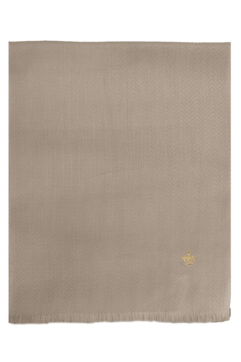 The Crown Herringbone Cashmere Personalized Muffler
