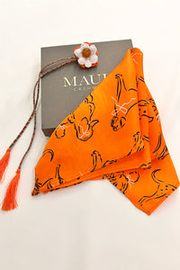 Club Canine | Pure Silk Pocket Square with a Handmade Rakhi
