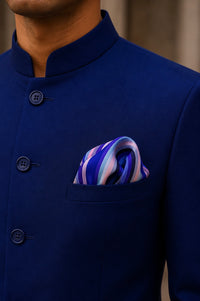 Midnight Riviera | Pure Silk Pocket Square