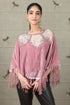 Mauli Evening Star Velvet Poncho with Tassels