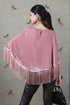 Mauli Evening Star Velvet Poncho with Tassels