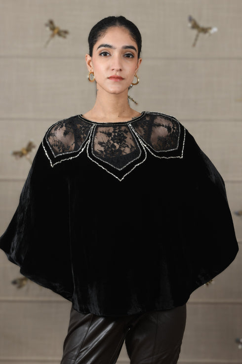 Mauli Evening Star Velvet Poncho