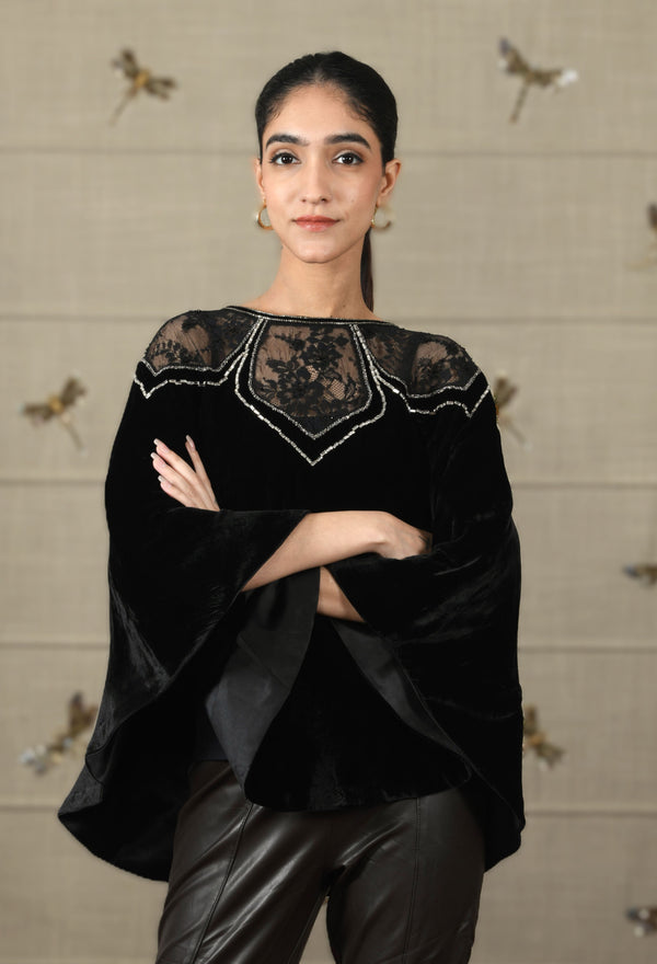 Mauli Evening Star Velvet Poncho