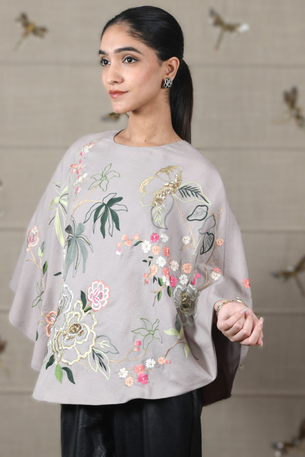 Mauli Paradise Embroidered Poncho