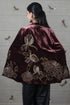 Mauli Velvet Dahlia Floral Cape