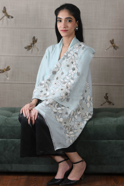 Summer Bloom | Fine Merino Wool Stole