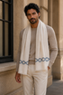 The Statesman | Embroidered Fine Wool Silk Stole