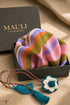Piazza Stripe | Pure Silk Pocket Square with a Handmade Rakhi