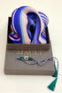 Midnight Riviera | Pure Silk Pocket Square with a Handmade Rakhi