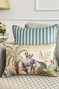 The Savannah Elephant | Embroidered Cushion Cover