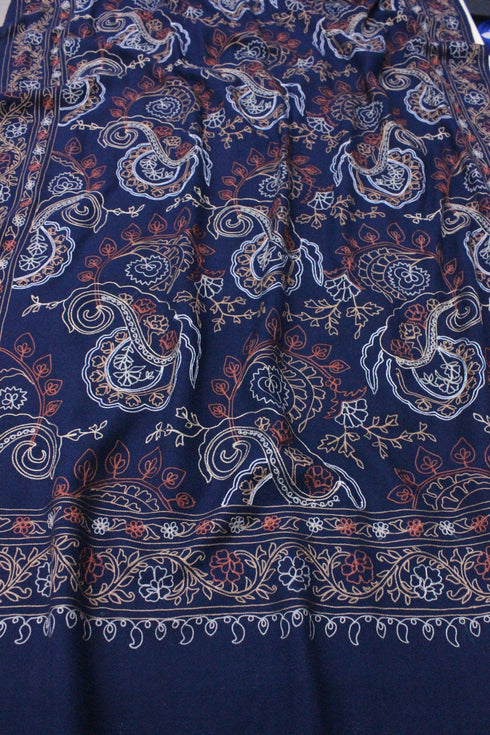 The Legacy Buta | Embroidered Wool Silk Stole