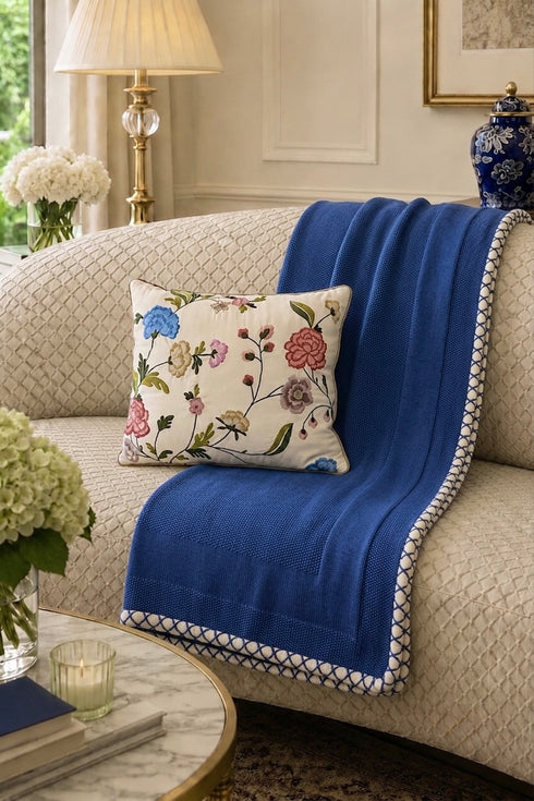 The Comfort Layer | Embroidered Cotton Knit Throw