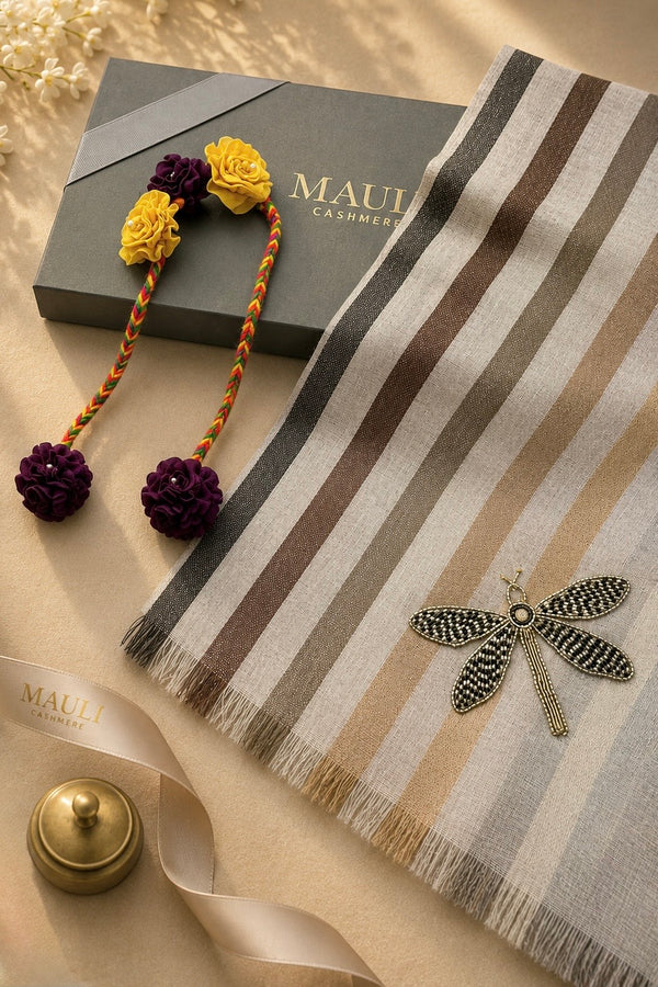 Mauli Inaaya| Embroidered Stole With Handmade Lumba Rakhi