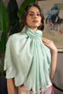 Vintage Leaf | Embroidered Stole with Handmade Lumba Rakhi