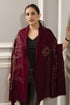 Peony Muse | Embroidered Wool Silk Stole