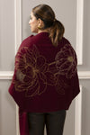 Peony Muse | Embroidered Wool Silk Stole