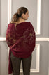 Peony Muse | Embroidered Wool Silk Stole