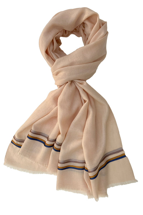 The Prudent | Embroidered Fine Wool Silk Stole
