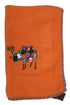 The Camel Caravan | Embroidered Cotton Knit Blanket