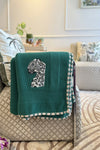 The Prowl | Embroidered Cotton Knit Blanket